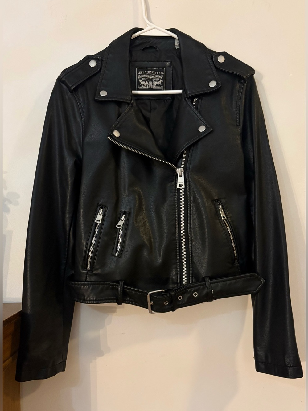 Levi's Black Faux Leather Moto Jacket